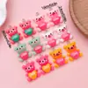 Urso de Gravata Borboleta Desenho Animado Pingente de Resina Multicor Artesanal DIY Chaveiro de Contas Ornamento Acessórios Fabricante Atacado
