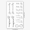 Pegatinas de Tatuaje Temporal en Inglés con Temática de Sanación, Impermeables y a Prueba de Sudor, Estilo de Gama Alta de Nicho, Tatuaje Temporal para Cubrir Cicatrices en la Cintura y el Abdomen