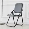 Silla plegable, silla de oficina plegable para entrenamiento y conferencias, silla para estudio en computadora de dormitorio en casa con soporte lumbar y respaldo