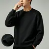 Sudadera de cuello redondo para otoño e invierno transfronteriza, top deportivo casual, capa base de color liso, top versátil de manga larga, sudadera con forro polar