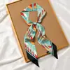 Pañuelo de seda Banda francesa para el cabello Otoño delgado Perezoso Retro Pañuelo de seda Pequeña cinta larga para mujer Pañuelo decorativo Cinta de pañuelo