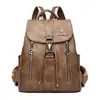 Mochila para Mujer 2026 Nueva Vintage con Solapa y Cierre de Cordón Gran Capacidad Piel PU Casual para Viaje y Escuela para Mujeres