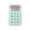 Calculadora Transparente de Alto Aspecto Estilo Ins en Colores Macaron, Calculadora Mini Portátil para Estudiantes, Oficina y Uso Financiero
