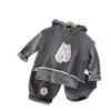 Conjunto de Bebé Primavera y Otoño 2026 Nuevo Elegante Estilo Coreano Chaleco de Gato Moda Infantil Otoño Conjunto de Tres Piezas Venta al por Mayor