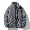 2024 Nueva Ropa de Algodón Acolchado con Cuello de Pana para Otoño e Invierno para Hombres Pareja Chaqueta Acolchada de Algodón Engrosada Cortavientos Chaqueta Resistente al Frío Vintage Americana