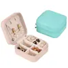 Caja de Joyería Caja de Almacenamiento Portátil Aretes Tachuelas Joyería de Mano Collar Anillo Caja Pequeña Exquisita Mini Dorada