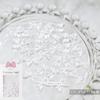 Laço de unha perolado branco, gravata simples, joias de resina para unhas, estilo japonês, fita de borboleta tridimensional, pacote com 30 unidades