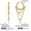 Brincos de Franja com Zircônia em Aço Inoxidável Jieding, Design de Luxo Leve e de Alta Qualidade, Brincos de Nicho, Joias de Aço Titânio para Mulheres