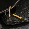 Pendente de Caneta Dragão Banhado a Ouro Prata S925 Incrustado com Corindo Vermelho Acessório para Pulseira DIY Ornamento de Pingente para Colar