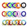 Fabricante Venta al por Mayor Color Metal Cordón de Teléfono Retráctil Cuerda Anti-Pérdida Pulsera Llavero Placa con Número Anillo de Mano Resorte de Plástico