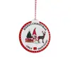 Letrero de cuenta regresiva de Navidad de madera transfronterizo, adorno colgante decorativo, reno, Papá Noel, decoración de árbol de Navidad