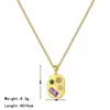 Collar colgante caleidoscopio de temperamento artístico retro diseño femenino hexagonal incrustado circón de color joyería exquisita de alta gama