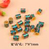 Cuentas Cilíndricas con Patrón de Dragón Hueco en Cloisonné que Conservan el Color, Cuentas de Nube Propicia, Accesorios de Cuentas Espaciadoras de Inserción Doradas Antiguas para Pulsera DIY, Colgante