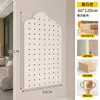 Estante de Pared de Tablero Perforado de Madera Maciza para Almacenamiento Pasillo Color Nogal Forma Decoración de Pared Exhibición de Almacenamiento