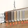 Rodapié de aleación de aluminio con imitación de veta de madera, rodapié a presión 6CM/8CM, rodapié metálico de acero inoxidable ultradelgado en estilo madera natural
