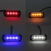 Luz de advertencia lateral universal para remolque de camión, 12V, 4 LEDs, ultradelgada, intermitente