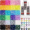 Rhinestones planos de resina de color jelly AB de moda 3 mm colores mixtos para fundas de teléfono, arte de uñas, ropa y accesorios de bricolaje