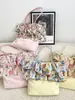 5423 Nuevo Bolso de Hombro Patchwork Floral Rosa Vintage para Mujer con Volantes, Gran Capacidad, para Viaje, Portátil, de Axila