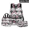 3D Nuevo Producto Impreso Sanrio kuromi kuromi Estudiante Mochila Escolar Bolso para el Almuerzo Estuche para Lápices Set de Tres Piezas
