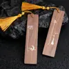 Marcadores de Madera Estilo Zen Chino, Regalos Pequeños Culturales y Creativos Personalizados, Souvenirs de Viaje, Marcadores Literarios Estilo Antiguo de Secuoya