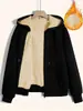 Colección Otoño/Invierno Nueva Transfronteriza Europea y Americana TK Amazon: sudaderas populares con capucha de forro polar cálido y ropa de abrigo para mujer