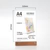 Soporte de Mesa para Tarjetas de Presentación A4 Acero Inoxidable Exhibidor de Mesa Acrílico Tablero de Exhibición de Señales de Mesa Forma de L Etiqueta de Precio Señal de Mesa