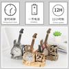 Novo clássico nostálgico retrô colorido guitarra despertador suporte para caneta armazenamento de mesa barril decoração para casa despertador armazenamento ornamentos
