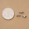 Plata pura s925 cuentas espaciadoras de corazón con lazo y estrella de doble oreja accesorios de enlace de doble cara pulsera collar DIY accesorios de plata