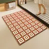 Tapetes de Chão para Banheiro Estilo Americano com Azulejo, Tapetes de Chão Absorventes de Lama de Diatomáceas, Resistentes a Manchas Domésticas, Tapetes Antiderrapantes de Fácil Manutenção, Tapetes Laváveis para Pés