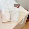 Funda porta tarjetas transparente con lunares y bloques de color para Apple 18pm iPhone 17 cobertura total 16 transparente fresca 15