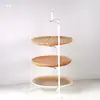 Estante plegable para platos simple y portátil, Estante expositor multifuncional para snacks, Estante para snacks, Estante de bandeja de almacenamiento de hierro