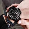 Reloj electrónico deportivo de moda con esfera grande y doble pantalla para estudiantes y adultos, de comercio exterior, clásico, falso, de tres esferas