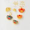 Sha Jinqiang color serie lingote de plata accesorios de colgante de cuentas diy hecho a mano material de colgante tejido para pulsera de mano venta al por mayor
