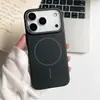 Adecuado para iPhone 17 Pro Max Funda Magnética para Teléfono con Sensación de Piel Mate Apple 16 Agujero Grande PC Anti-Caídas Funda Protectora 15