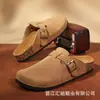 Sandalias Clásicas Birkenstock de Media Copa para Mujer Verano 2025 Nuevas con Suela de Corcho y Punta para Ropa de Exterior de Mujer Zapatos Planos Casuales