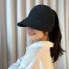 Zhao Lusi mismo sombrero de pescador mujer 2024 primavera y verano protección solar protección UV sombrero para el sol sombrero de sol negro liso