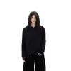 Sudaderas de Punto Americanas Cosidas a Mano con Cuello Henry para Otoño e Invierno para Hombres y Mujeres, Estilo Old Money Casual Holgado de Manga Larga, Tendencia