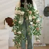 Simulación vid de flores de rosa vid colgante de pared vid de flores falsas paisajismo de hotel aire acondicionado tubería de agua decoración fea flor
