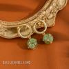 Pendientes de piedra de ojo de gato tridimensionales de sentido avanzado, ligeros, de lujo, de moda, con temperamento que combina con todo, diseño elegante, juego de pendientes con hebilla de circonita