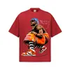 Primavera/Verão 2026 Andre3000 Europeu e Americano High Street 300g Algodão Penteado Gramatura Pesada Manga Curta Camiseta de Manga Curta para Casal
