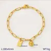 Pulseira com Pingente de 26 Letras de Aço Inoxidável Simples da Moda com Pingente Quadrado Joia Versátil