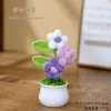 Venta al por mayor del fabricante, Plantas de Girasol Tejidas a Crochet Hechas a Mano en Maceta, Flores Artificiales Terminadas, Decoraciones para el Hogar y la Oficina, Regalos Creativos