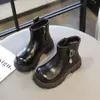 Botas Martin para niños, nueva colección otoño 2026, botas para niñas, adecuadas para un estilo pastoral, botas de cuero marrón estilo británico, con suela blanda para bebés