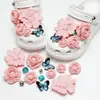 Zuecos Lindos y de Moda Estilo Ins Accesorios DIY Hebillas de Zapato Desmontables Flor de Zapato de Ballet Dibujos Animados 3D Accesorios