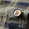 Camisa Xadrez Manga Curta JEEP SPIRIT Masculina Verão Casual de Negócios Moda Tamanho Grande Masculino 5387