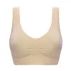 Ropa interior deportiva cruzada sin relleno para tallas grandes para mujer, Chaleco de una sola capa estilo chaleco, Sujetador de confort para dormir sin aro