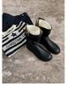 Estilo Celebridad de Internet Otoño e Invierno Nuevas Botas Cortas Retro Estilo Coreano Plisadas Apiladas Botas Cómodas de Suela Gruesa Martin para Uso en Exteriores Botas Slim
