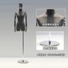 Maniquí de Tienda de Ropa de Estilo Coreano Utilería Modelo Humano de Medio Cuerpo de Ante para Mujer Estante Modelo Humano de Mesa Soporte de Exhibición Humano de Cuerpo Completo