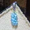 Pingente de chave criativo de cacho de uva de árvore de Natal, corrente de suspensão tricotada à mão, decoração de mochila, acessório decorativo, ornamento de pendurar, presente