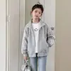 Casaco de Outono para Meninas 2026 Novo Estilo Coreano Blusa Solta para Crianças, Cardigã para Meninas, Roupa com Proteção Solar de Manga Longa para Primavera e Outono